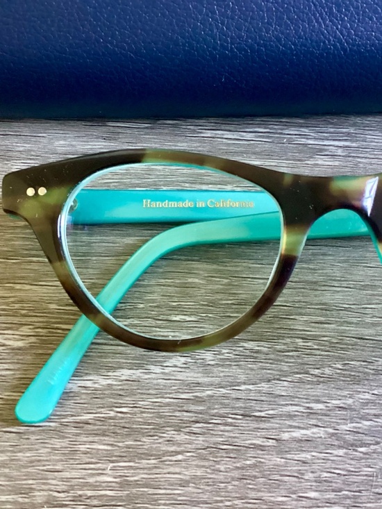 Kala Eyewear Tiana petite cat-eye glasses Turquoise Handmade In California Case main image 9